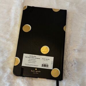 Kate Spade Black Notebook with Gold Dots